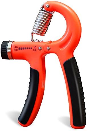 Hand Grip Strengthener Forearm Exerciser for Increasing Finger, Wrist, &amp; Arm Strength Trainer Adjustable and Portable Resistance 22-88Lbs Non slip Hand Grip. for Beginner Weight Lifters