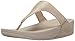 FitFlop Women's Shimmy Suede Toe-Thong Sandals Flip-Flop, pale gold, 7 M US