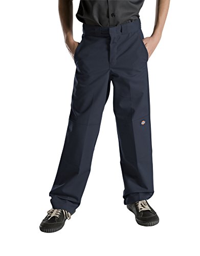 Photo 1 of (SIZE 14) (DAMAGED ZIPPER) Dickies Boys' Big Flexwaist Double Knee Pant, Dark Navy v1, 14