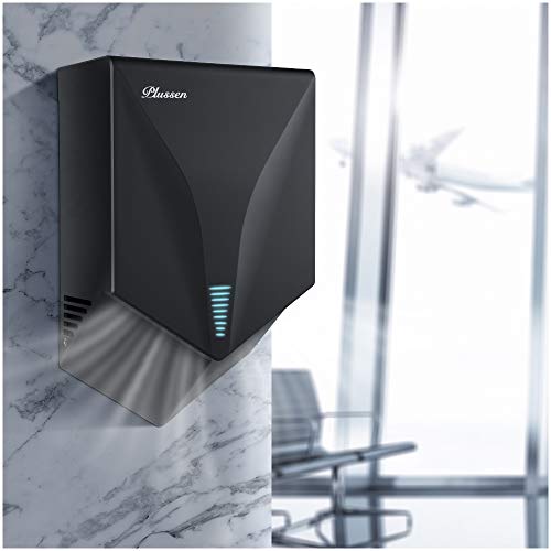 PLUSSEN Premium Commercial Automatic High Speed Hand Dryers for Bathrooms with Two Hot Air Outlet, Fast Drying in 10 Seconds, ABS Compact Electric Hand Dryer Blower - Thumbnail 2