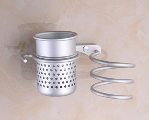 Fyore Hair Blow Dryer Holder Wall Mount Hang Shelf Accessories Spiral Blower Stand for Bathroom (Style-2)