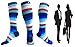 Compression Socks for Men & Women - BEST Graduated Athletic Fit for Running, Nurses, Shin Splints, Flight Travel, & Maternity Pregnancy - Boost Stamina, Circulation & Recovery