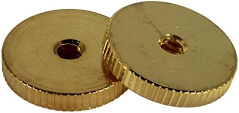 bangdan Brass ABR-1 Bridge Thumbwheels with Fine knurling, 2 pcs gold