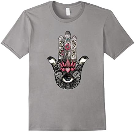 Men's FATIMA HAND MYSTIC TSHIRT, EXCLUSIVE DESIGN Medium Slate