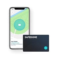 Safedome Classic Bluetooth Lost Item Tracker Card, Water-Resistant Item Finder with GPS-Like Tracking, World