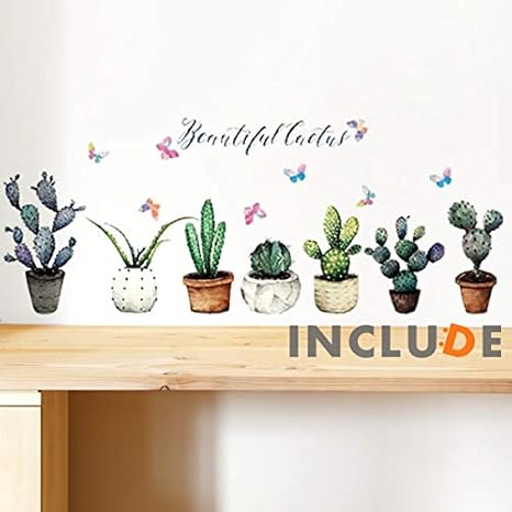 Amazon ウォールステッカー サボテン 多肉植物 Saboten 南米 大陸 ペルー チリ アルゼンチン メキシコ フィルム 汚れ防止 表面処理 ウォールステッカー オンライン通販