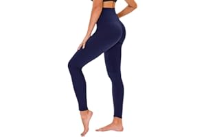 TNNZEET High Waisted Leggings for Women - No See Through Tummy Control Cycling Workout Yoga Pants with Pockets Reg & Plus