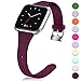 Hamile Bands Compatible for Fitbit Versa 2/Versa/Lite/Special Edition(SE), Slim Narrow Soft Silicone Band Accessories Replacement Wrist Strap Wristbands for Versa Smart Watch, Women Men Girls