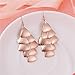 XZP Tiered Dangle Earrings Chandelier Triangle Flake Women Drop Earings Layers Tose Gold