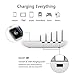 Charging Station for Multiple Devices Wireless, Hometall 5-in-1 Multiple Phone Dock Stand with 4 USB Ports(4 Cables) and 10W QI Wireless Charging Pad, Compatible for iOS, Android, Samsung(Grey)