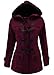 Meaneor Women's Plus Size Jacket Duffle Style Toggle Hoodie Pea Coat Top
