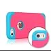 Alkax for iPhone SE Case, Dual Layer Armor Heavy Duty Rugged Slim Shockproof Protection Series Protective Cover for Apple iPhone SE +1 Stylus Pen (Hot Pink/Blue)