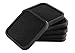 Silicone Absorbent Coasters for Drinks with Holder - Set of 6 Unique Modern Elegant Design Table Coaster for Cups Glasses and Mugs Tabletop Protection - Soft Felt Cloth Insert and Non Slip Rubber