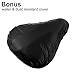 Zacro Gel Bike Seat, Big Size Soft Wide Excercise Bicycle Cushion For Bike Saddle, Comfortable Cover Fits Cruiser And Stationary Bikes, Indoor Cycling, Spinning With Waterpoof Coverthumb 2