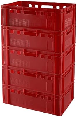 5 cajas E2 de 60 x 40 x 20 cm en rojo: Amazon.es: Bricolaje y herramientas