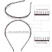 Zhanmai 10 Pieces Unisex Metal Hairband Teeth Comb Hair Hoop Headband Hair Accessories
