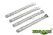 BBQMANN 11631 (4-pack) Replacement Straight Stainless Steel Burner for Grill Chef, Kenmore Sears, K Mart, Saturn Model Grills