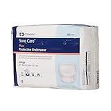 Kendall/Covidien SureCare Protective Underwear, Large, 44-54 Inch, Case of 72