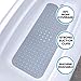 SlipX Solutions Power Grip Extra Long Bath Tub & Shower Mat 39x16, Wet Floor Non-Slip for Elderly & Kids Bathroom, 30% Longer Bathtub Mats, 200 Suction Cups, Drain Holes (1, Gray)