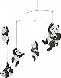 Flensted Mobiles Panda Hanging Nursery Mobile - 20 Inches Cardboard