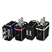 Costyle 4-Pack 5V/2.0Amp Dual USB 2-port Easy Grip Home Travel Wall Charger Adapter for iPhone SE 6S 6 Plus, iPad Mini, Samsung Galaxy S7 edge, HTC One, LG and Most Device-Silver Gold Blue Rose