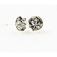 Pyrite and Quartz Earrings/Sterling Silver/Modern Boho/Small Stud Earrings/Pyrite and quartz chip earrings