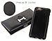 iPhone 6/6S Plus Wallet Case with Magnetic Detachable Slim Case and Back Zipper Pocket for Changes&Removable Wristlet, Made with Premium Faux Leather in Black-By Weforever