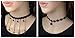 ZYG 25Pcs Black Velvet Choker Necklace for Women Girls Tattoo Stretch Gothic Leather Lace Necklace