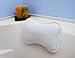 Non-Slip Bath Pillow - Gift Set with Konjac Bath Sponge, 2 Suction Cups, Supports Neck, Shoulders and Back, Luxurious Cushion, Great for Straight Back Tubs, Jacuzzi Spas. The Ultimate Head Rest.