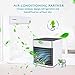 Artic Air Personal Air Ice Cooler Pure Mini Portable Air Conditioner Fan Desktop Space Cooler,Evaporative Air Cooler Humidifier,Purifier with 6 Speeds 7 Colors backlight Washable Filter for Bedroom