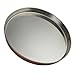 SKAVIJ Copper Stainless Steel Round Dinnerware Service Platter Thali (12 Inch, Pack of 2)