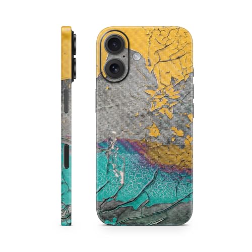 Carbon Fiber Phone Skin Compatible with Apple iPhone 16 - Chipped Spill - Premi…
