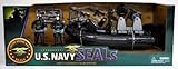 United States Navy Seal Figure and Watercraft Playset with Accessories and 2 Figures