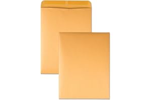 Quality Park Envelopes, Catalog 10" x 13", Gummed Flap, Heavyweight 28 lb Brown Kraft, Ideal for Mailing, Storage, and Organi
