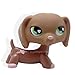 LHJ #556 Rare Littlest Pet Shop LPS Toys Pink Hearts Valentine Dachshund Dog Puppy
