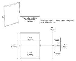 Gatco 4059MXFS Elevate Framed Rectangle