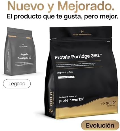A PROTEÍNA FUNCIONA Papas de Alta Proteína 360 | Banana com Chips de Chocolate | Pequeno-almoço com baixo teor de açúcar | Vitaminas adicionadas | Aveia Integral com Baixo Índice Glicémico | 500gr
