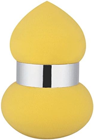 JPNK Teardrop Shape Latex Free Makeup Blender Sponges (Yellow Silver)