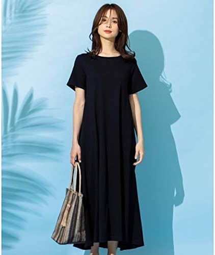 Amazon エニィファム Lサイズ Any Fam L 洗える Tシャツ ワンピース ブラック系 4 ワンピース チュニック 通販