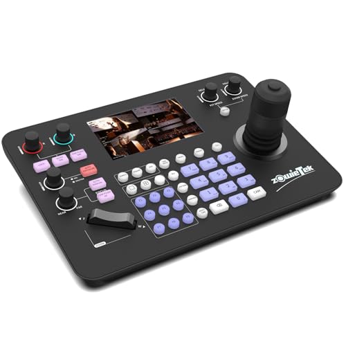 PTZ zowietek Controller with NDI|HX3 Support, 7D ZowieKBD Joystick, HDMI Output, 5" Quad-View Real-Time LCD Display, Automatic Camera Detection, Group Control, Tally and Audio Output