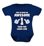 TeeStars - This Is What an Awesome One Year Old Looks Like Funny Baby Onesie