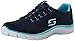 Skechers Sport Women's Rock Around Fashion Sneaker,Navy/Aqua,8 M US