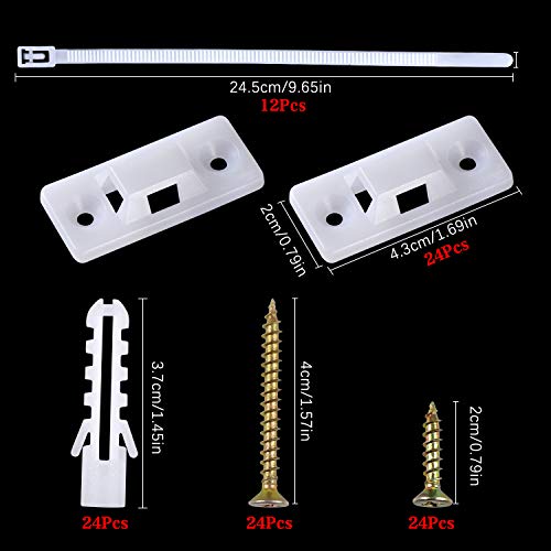 SelfTek 12 Sets Anti-Tip Furniture Strap with Fixing Hardware Nylon Wall Safety Straps for Baby and Pet