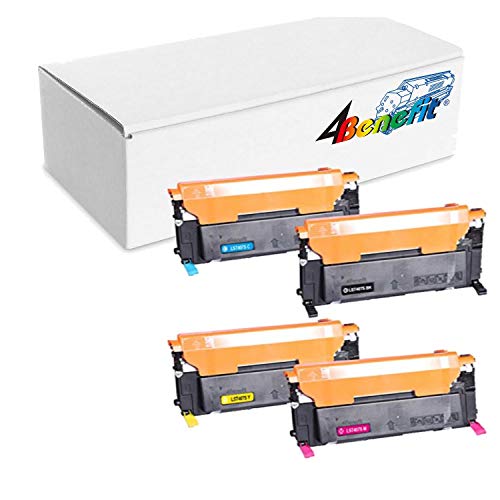 4Benefit 4 Pack Compatible toner cartridges for Samsung CLP-320 Toner Cartridges CLP-320 CLT-K407S CLT-C407S CLT-M407S CLT-Y407S replacement for Samsung CLP-320 Black Cyan Magenta Yellow Combo Set