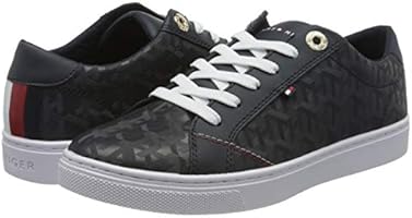 tommy jacquard leather sneaker