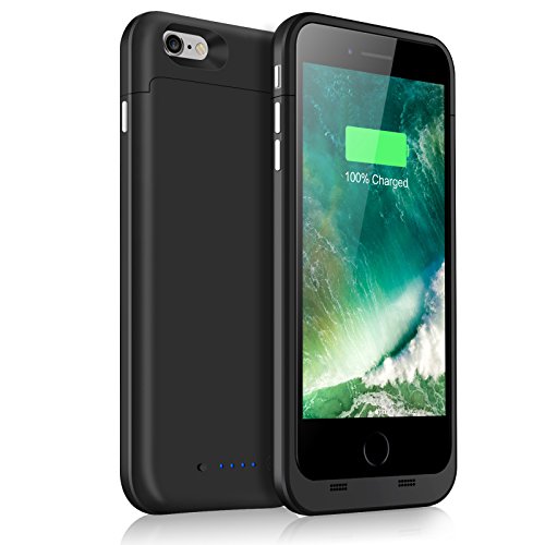 iPhone 6 Plus 6S Plus Battery Case 6800mAh Capacity Extended Battery Power Charger for iPhone 6 Plus 6S Plus 4 LED Indication Ultra Slim Portable Charging Cover - Black