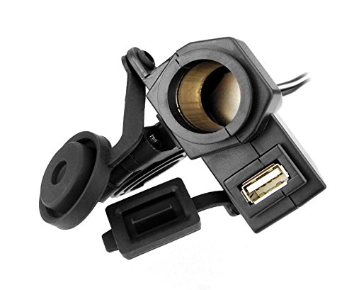 image for Jqworkland Black 5v 2.1a Usb Phone 12v Motorcycle Handlebar Handle Bar