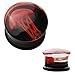 BodyJ4You Glass Saddle Plugs Kit Red Jellyfish Set 2G-16mm (2 Pieces)