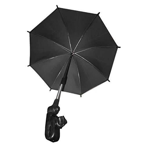 Migavan Adjustable Baby Stroller Pram Sun Shade UV Rain Protection Umbrella Parasol with Holder Clip for Wheelchair Pushchair Accessories Black
