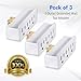 Maximm (3 Pack) 3 Outlet Grounded Wall Tap Adapter, Power Outlet Splitter, Turn One Outlet Into 3 Multi Outlet and ETL Listed